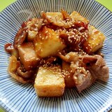 厚揚げと豚肉の照り焼き